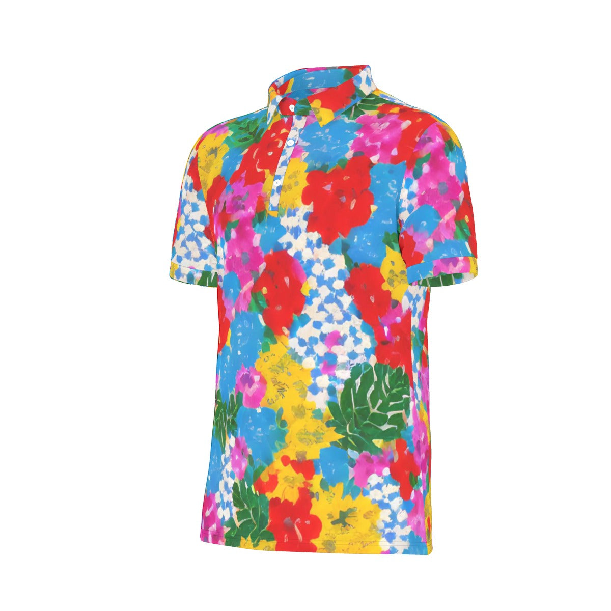 Summer Garden Party Stretch Polo Shirt