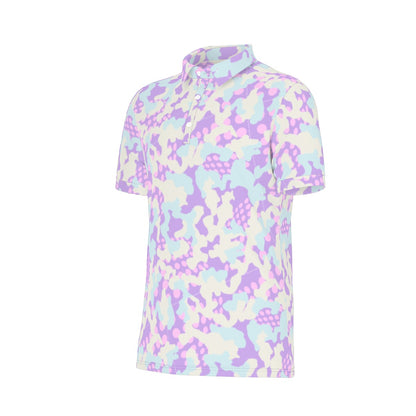 Lavender Haze Camouflage Stretch Polo Shirt