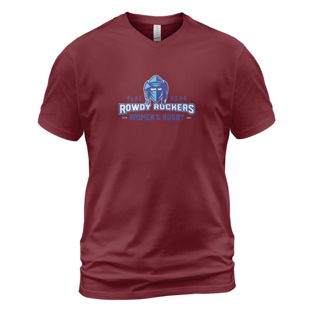 Rowdy Ruckers Unisex V-neck T-shirt Bella Canvas 3005 (Made in US)