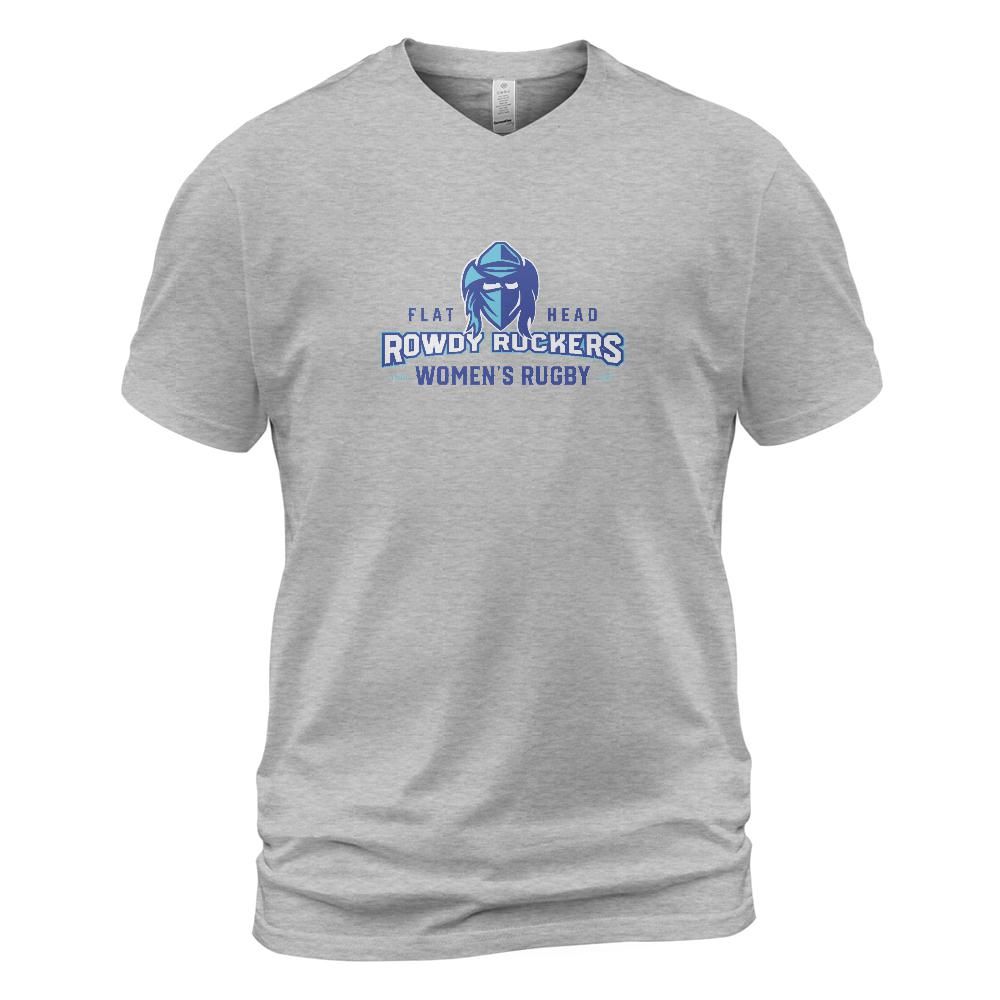 Rowdy Ruckers Unisex V-neck T-shirt Bella Canvas 3005 (Made in US)