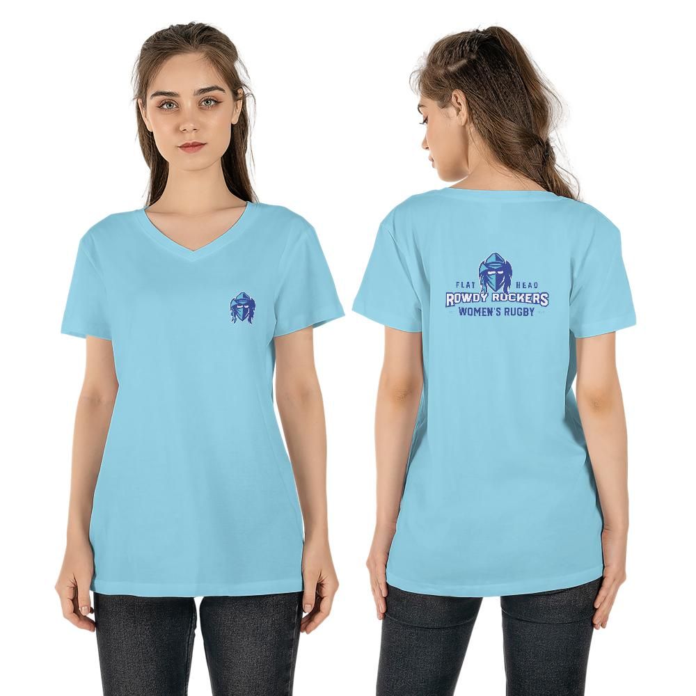 Rowdy Ruckers Women's V-neck T-shirt