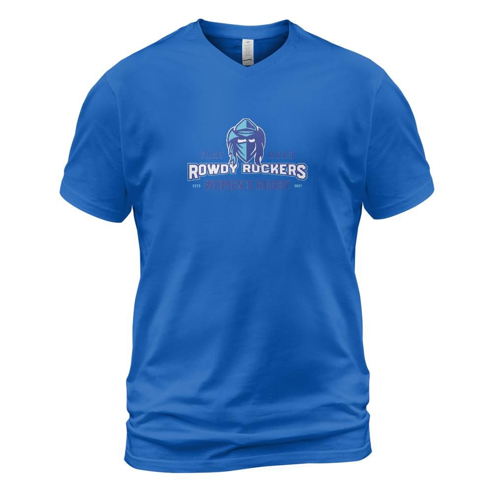 Rowdy Ruckers Unisex V-neck T-shirt Bella Canvas 3005 (Made in US)